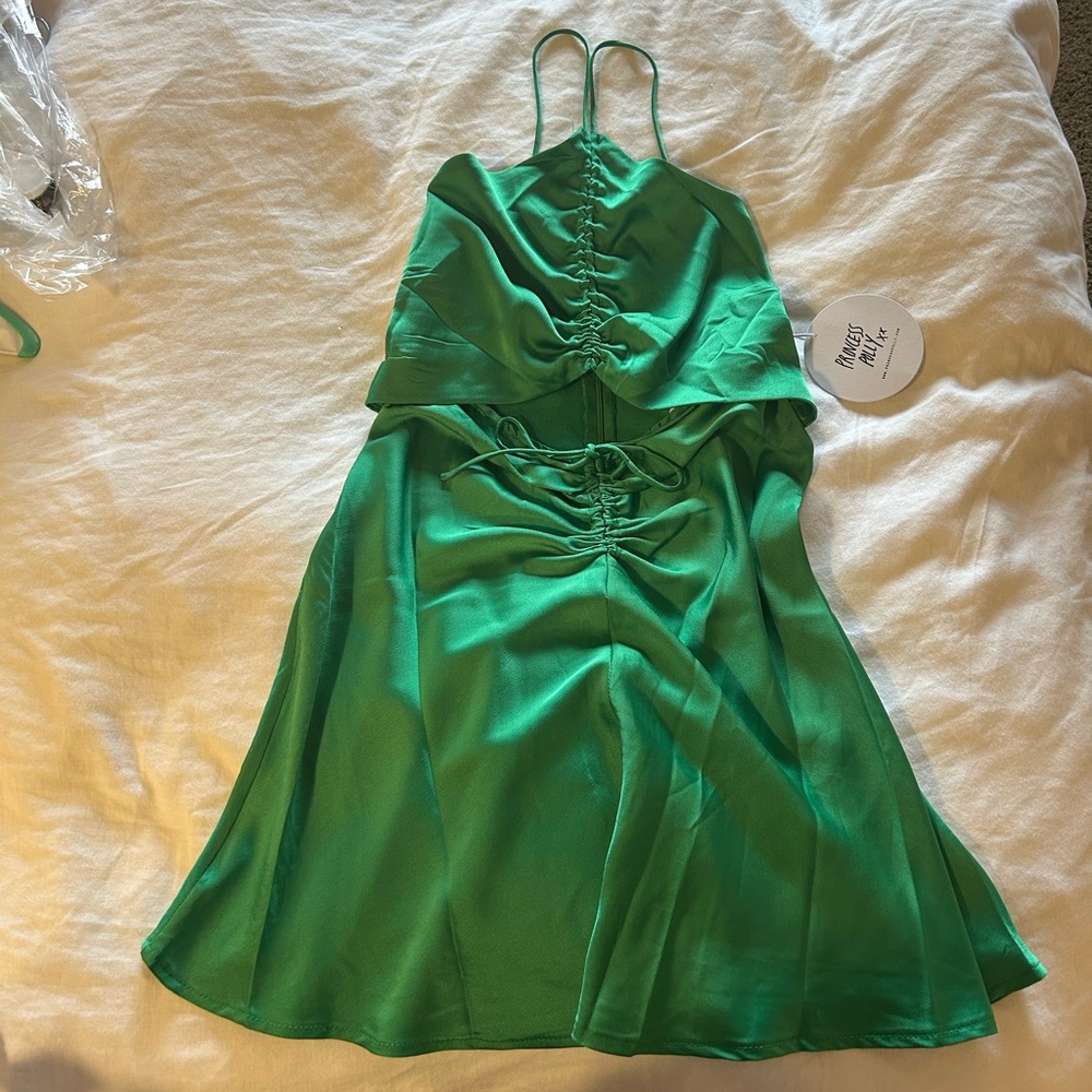 Princess Polly green mini dress! NWT!!